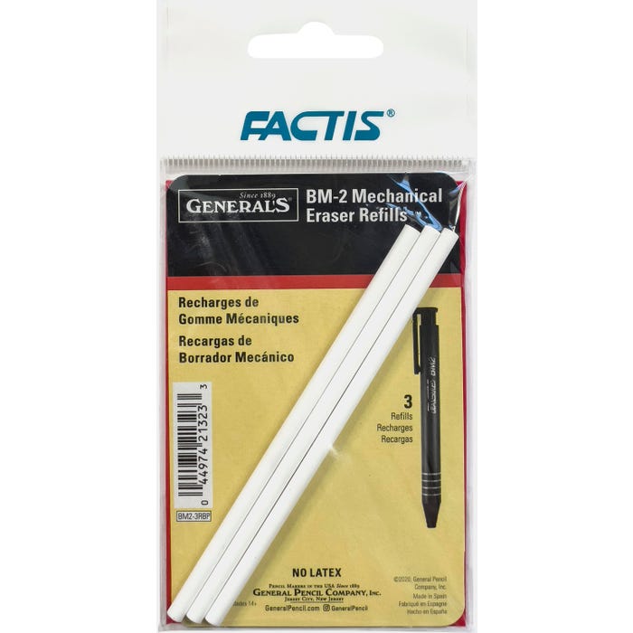 Factis Pen Eraser Refills, Pack of 3