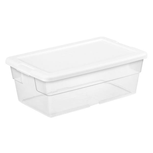 Clear Plastic Bin with Lid, 6 Qt 2126115