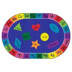 Image for Childcraft Rainbow of Shapes Carpet for Classrooms, Oval from School Specialty
