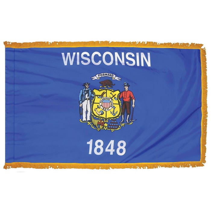 Annin Wisconsin State Flag, Heavy Weight Nylon, Outdoor, 4 x 6 Feet