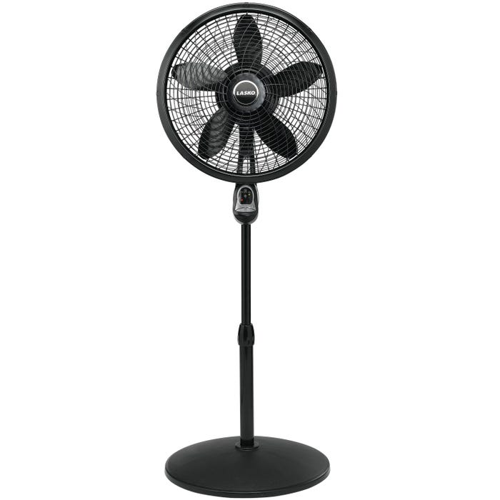 Lasko 18 Inch Cyclone Pedestal Fan with Remote Control, Black