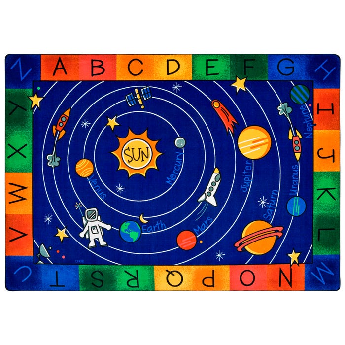 Carpets for Kids Premium Milky Play Literacy Carpet, Rectangle