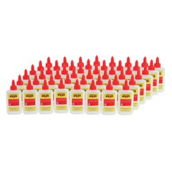 School Smart Washable School Glue, 4 Ounce Bottles, White, Pack of 48 2124030