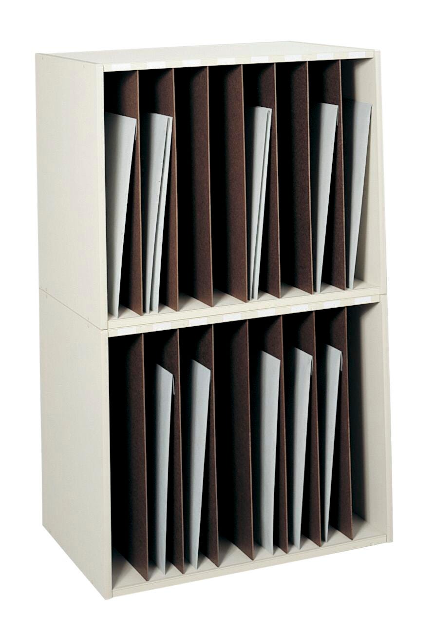 Safco Art Rack with Dividers, 36 x 24-1/4 x 29 Inches, Putty 600489