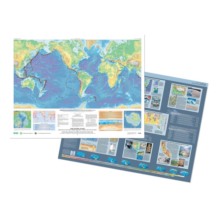 Delta Education Map, This Dynamic Planet, 58-1/4 x 43-1/2 Inches