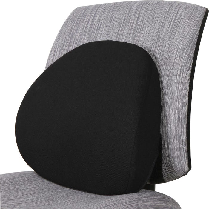 Lorell Ergo Fabric Lumbar Back Support, 18 x 4-1/2 x 13 inches, Black