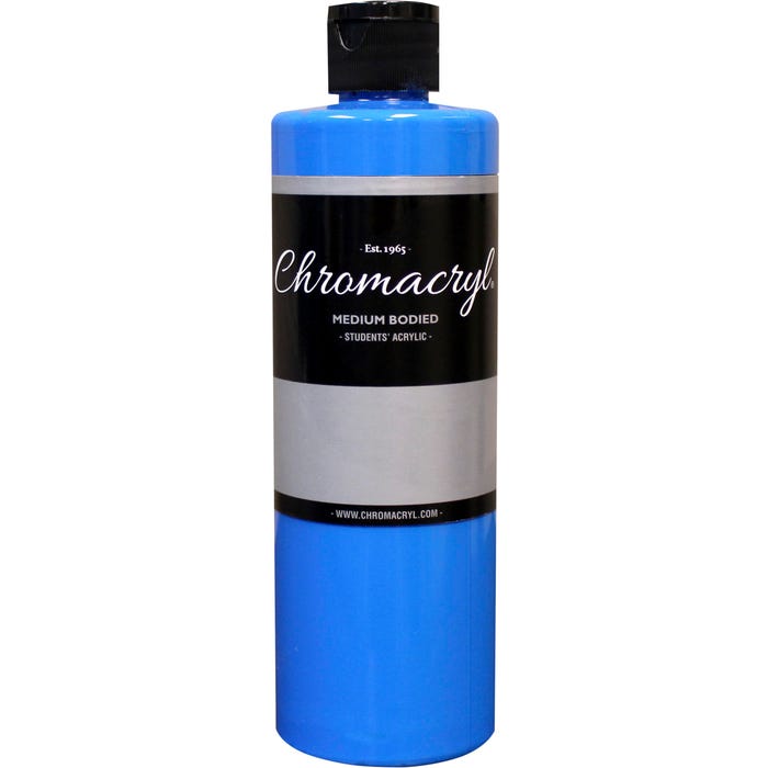 Chromacryl Students' Acrylics, Neon Blue, Pint