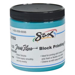 Sax Water Soluble Block Printing Ink, 8 Ounce Jar, Turquoise 461933