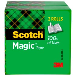 Scotch 810 Magic Tape, 0.50 x 1296 Inch, Matte Clear, Pack of 2 1369042