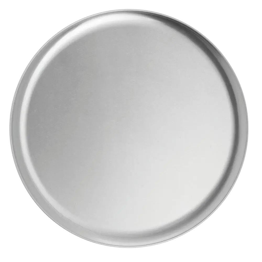 Kratos Central Exclusive Aluminum Coupe Style Pizza Pan, 12 Inch Diameter, Silver