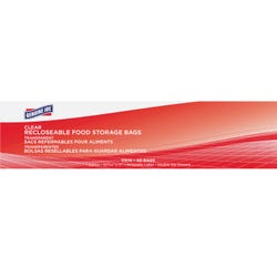 Genuine Joe Reclosable Food Storage Bags, 1-Gallon, 1.75mil, Pack of 40, Item Number 1591234