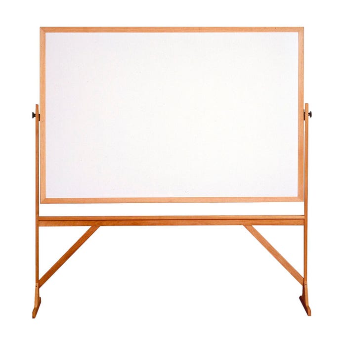 Ghent Reversible Whiteboard with Wood Frame, 6 x 4 Feet