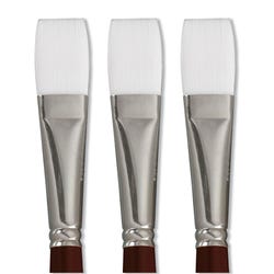 Sax Optimum White Taklon Synthetic Paint Brushes, Bright, Size 12, Set of 3 1567540
