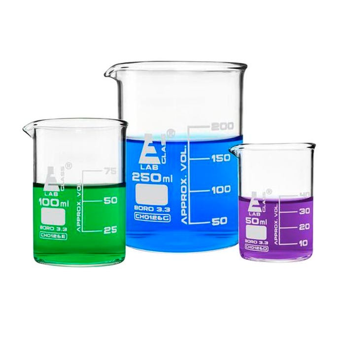 Eisco Safety Pack Beaker Set, 250ml, 100ml & 50ml