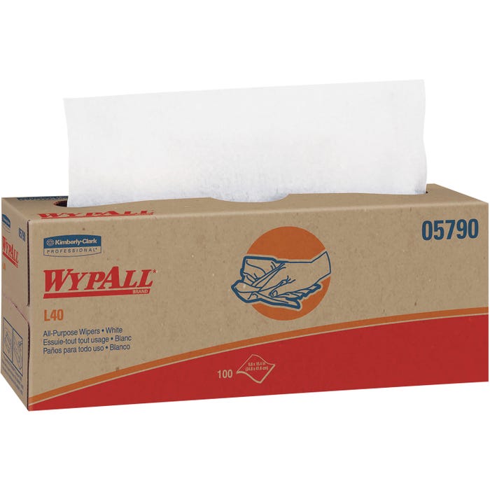 WYPALL L40 Cloth-Like Cleaning Wipes, L40, 100 Sheets, Pack of 9