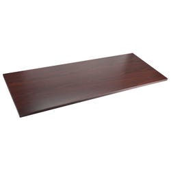 Lorell Quadro Sit/Stand Straight Edge Mahogany Tabletop, Adjustable Height, 72 x 24 x 1 Inches, Mahogany