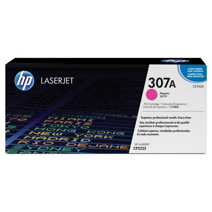 HP 307A Ink Cartridge, CE743A, Magenta