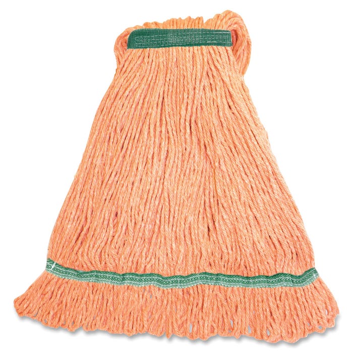 Genuine Joe Synthetic Blend Narrow Band Medium Mophead, Orange, Pack of 12