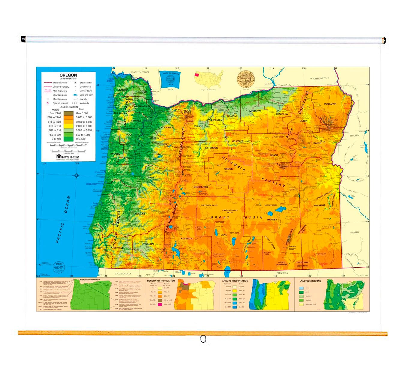 Nystrom Oregon Roller Map, Item Number 1398276