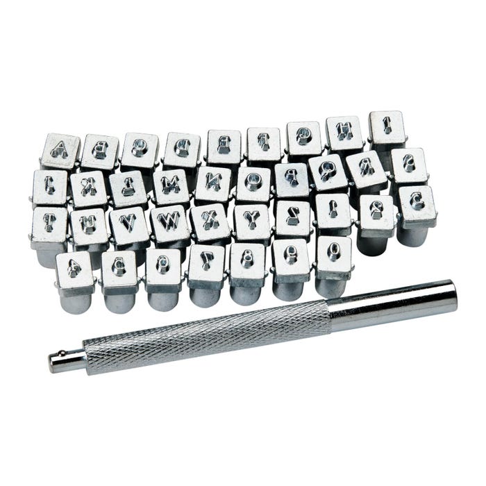 ReaLeather Alphabet and Number Leather Stamps, Set of 36