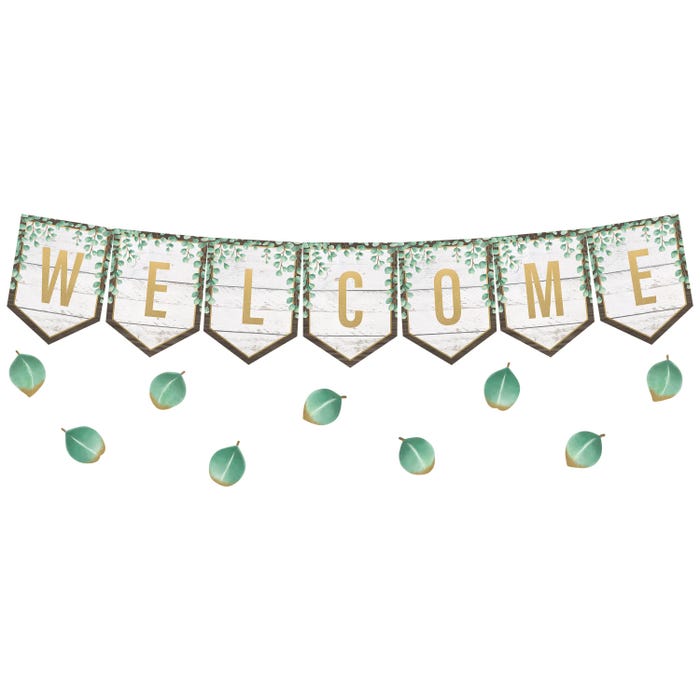 Teacher Created Resources Eucalyptus Welcome Bulletin Board Set