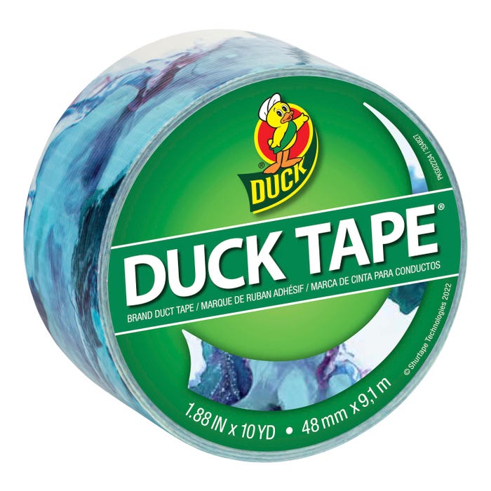 Duck Brand Tape Printed Duct Tape, 1-7/8 Inches x 10 Yards, Marbling