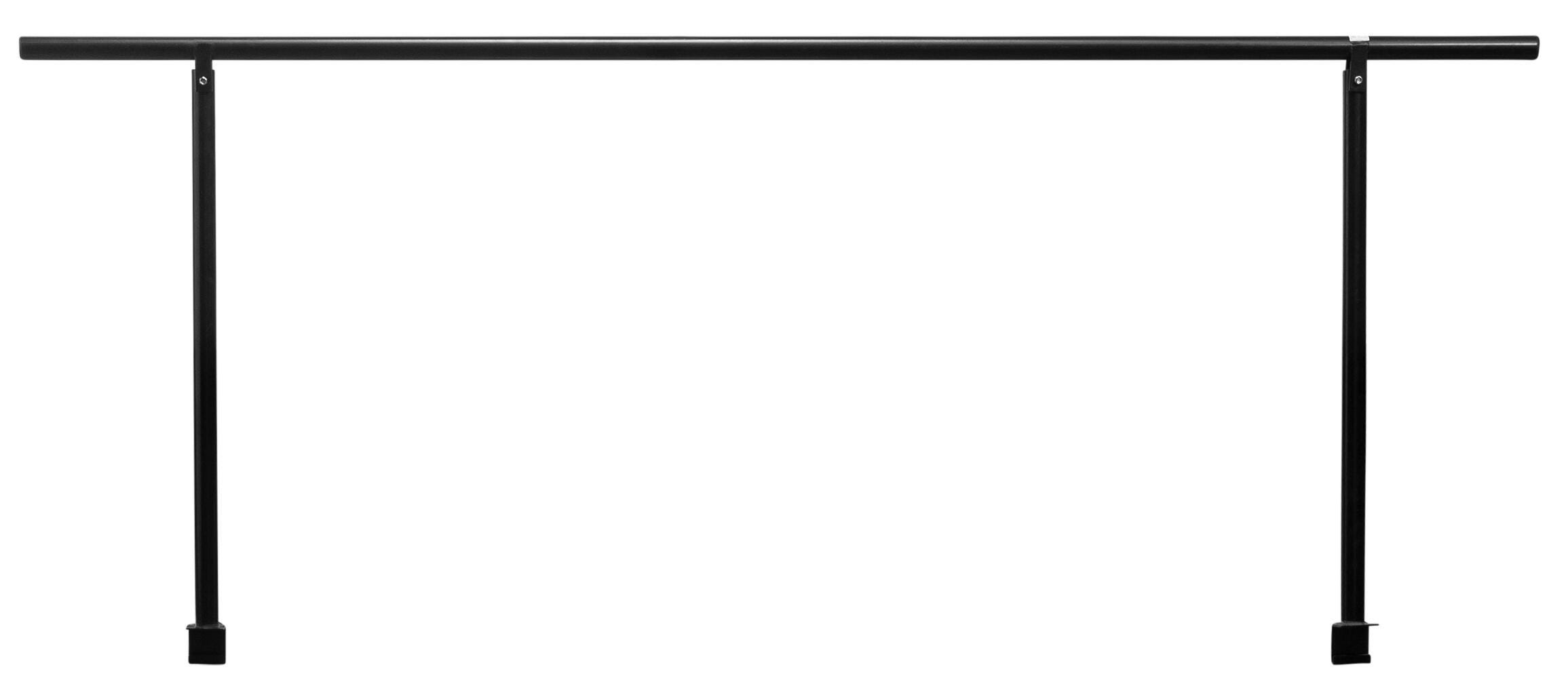 National Public Seating Side Guardrail for 4 Level Standing Risers, Black 1372088