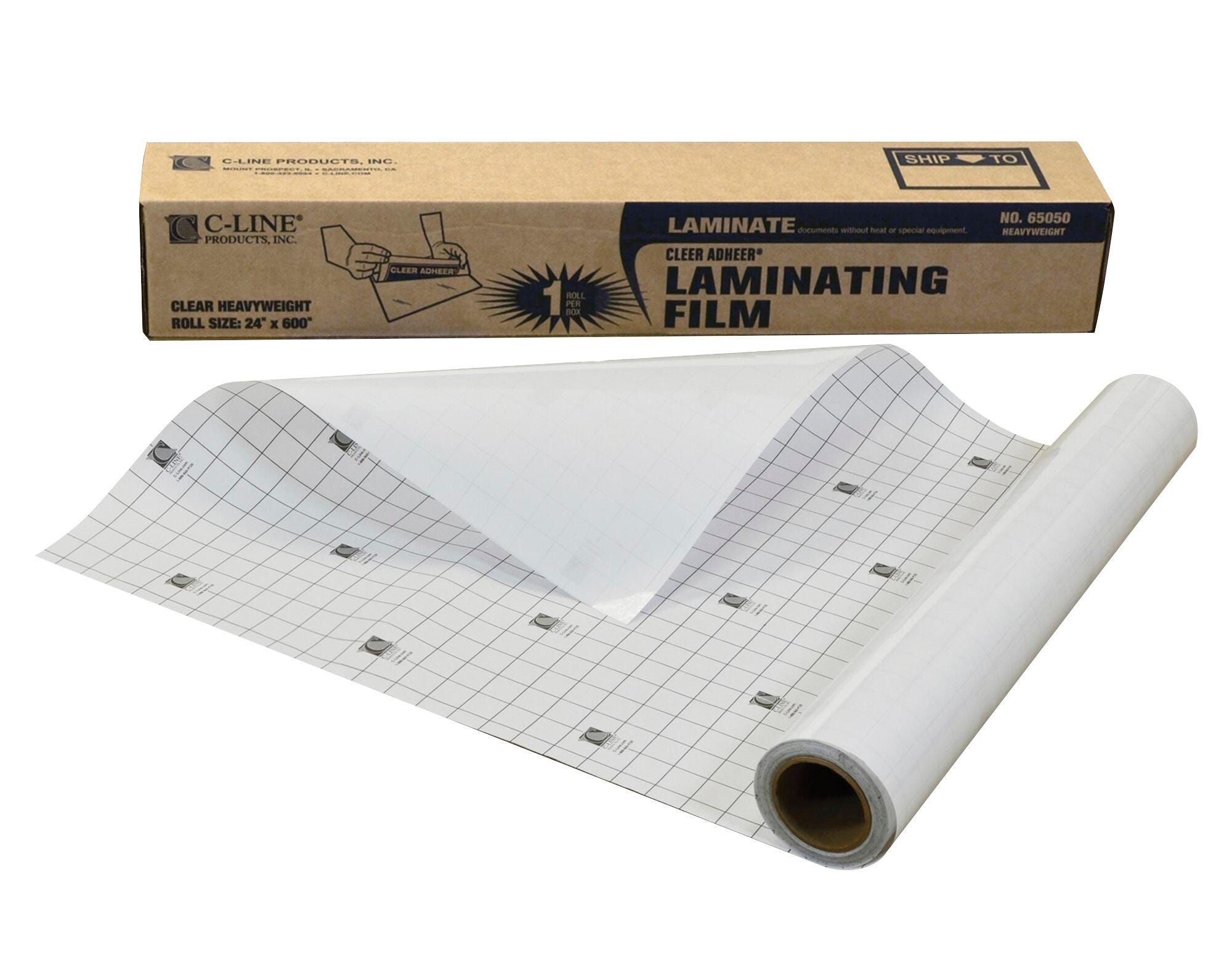 C-Line Cleer Adheer Laminating Film Roll, 24 x 600 Inches, Item Number 1074805