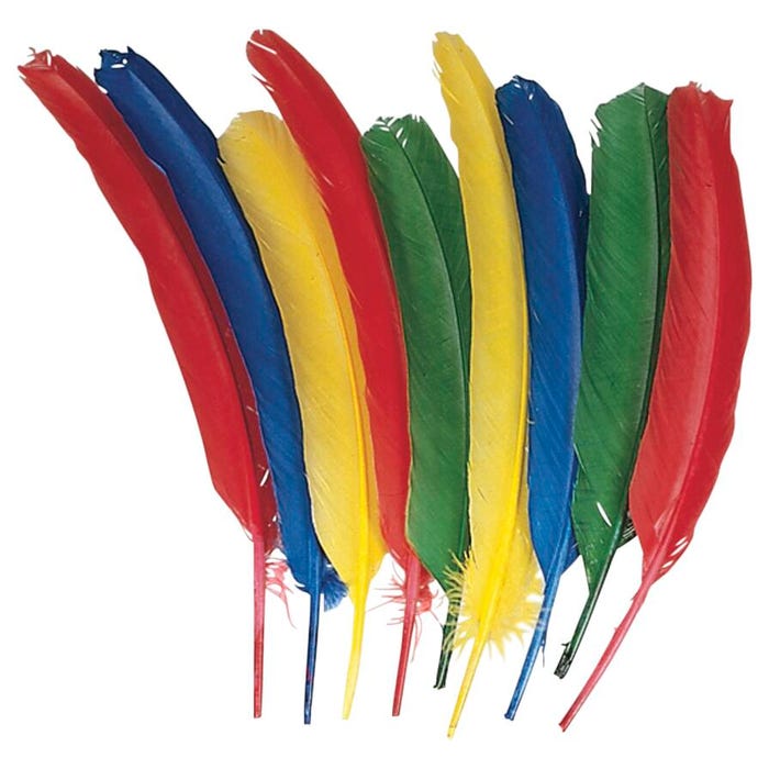 Creativity Street Long Colored Quills, 10 to 12 Inches, Assorted Colors, Set of 24