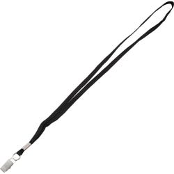 Advantus Lanyards, w/Metal Clip, 3/8 Inches Thick, 36 Inches L, 100/Box, Black