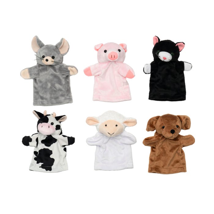 Childcraft Farm Animal Puppets, 8-1/2 Inches, Set of 6