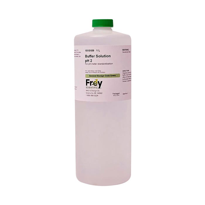 Frey Scientific Buffer Solution, pH 2.00, Lab Grade, 1 Liter