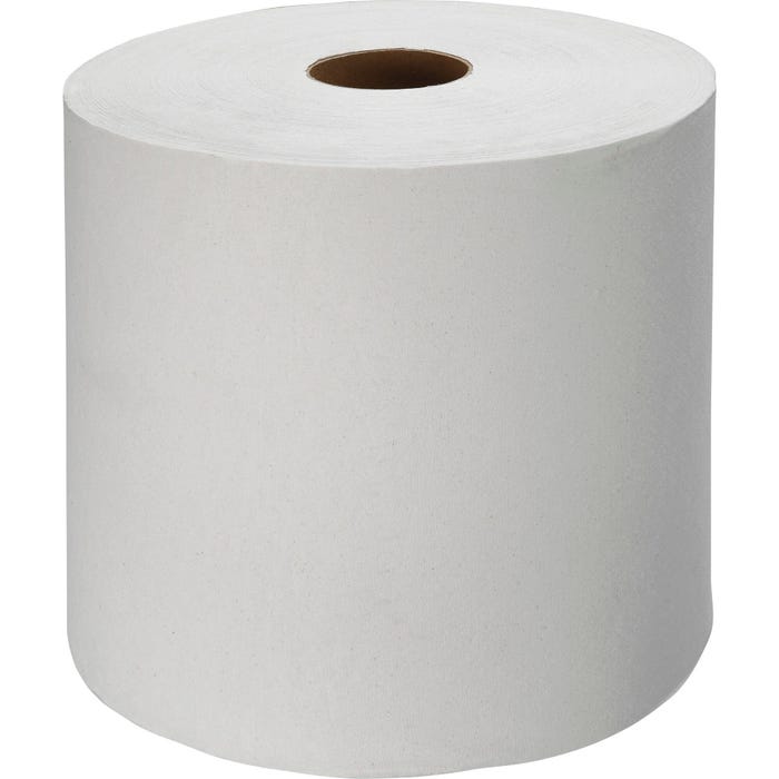 Genuine Joe Hardwound Roll Paper Towels, White, Pack of 6