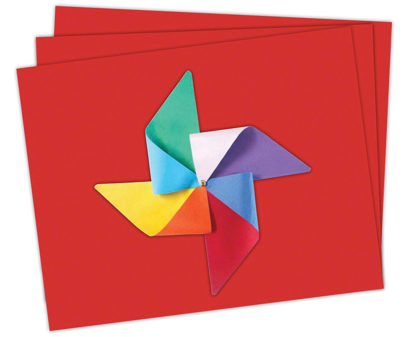 School Smart Railroad Board, 22 x 28 Inches, 4-Ply, Red, Pack of 25 1485729