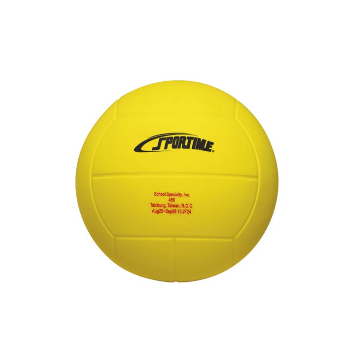Sportime Coated Foam Volleyball, 7-1/2 Inches, Yellow
