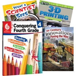 Teacher Created Materials Learn-at-Home: Conquering Fourth Grade, 4-Book Set, Item Number 2092205