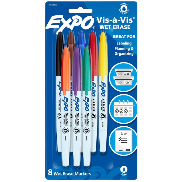 Expo wet erase markers.