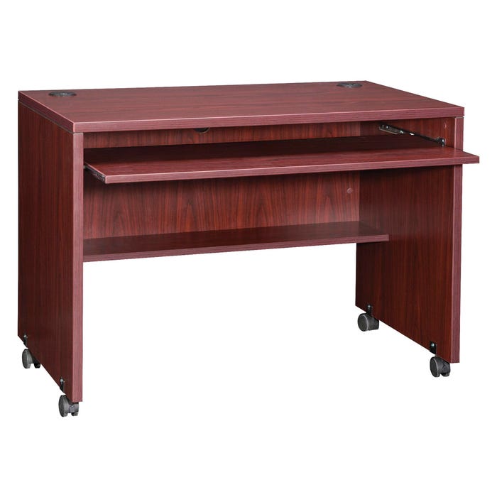 Lorell Essentials Computer Workstation, Mahogany, 41-3/8 W x 23-5/8 D x 29-1/2 H in