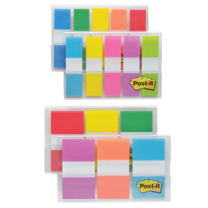 Post-it Flags Combo Pack, 1/2 and 1 Inch, Assorted Colors, Pack of 320