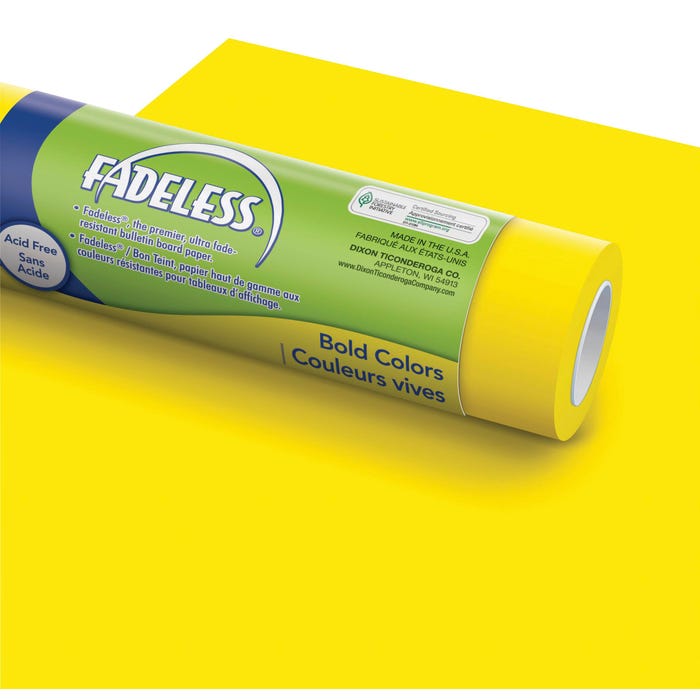 Fadeless Paper Roll, Canary, 24 Inches x 60 Feet