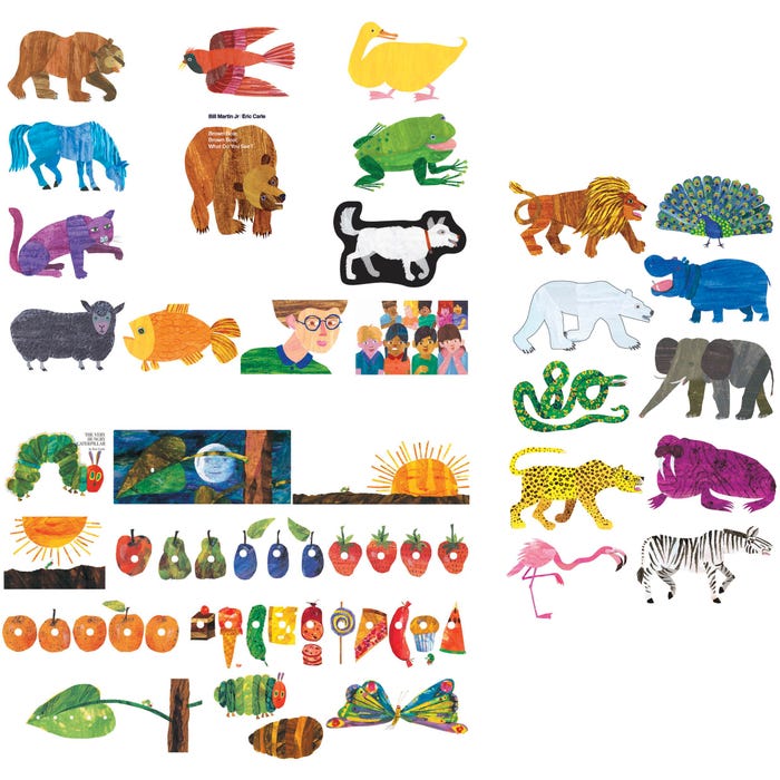 Little Folk Visuals The World of Eric Carle Combo Felt Sets, 3 Sets, 36 Pieces