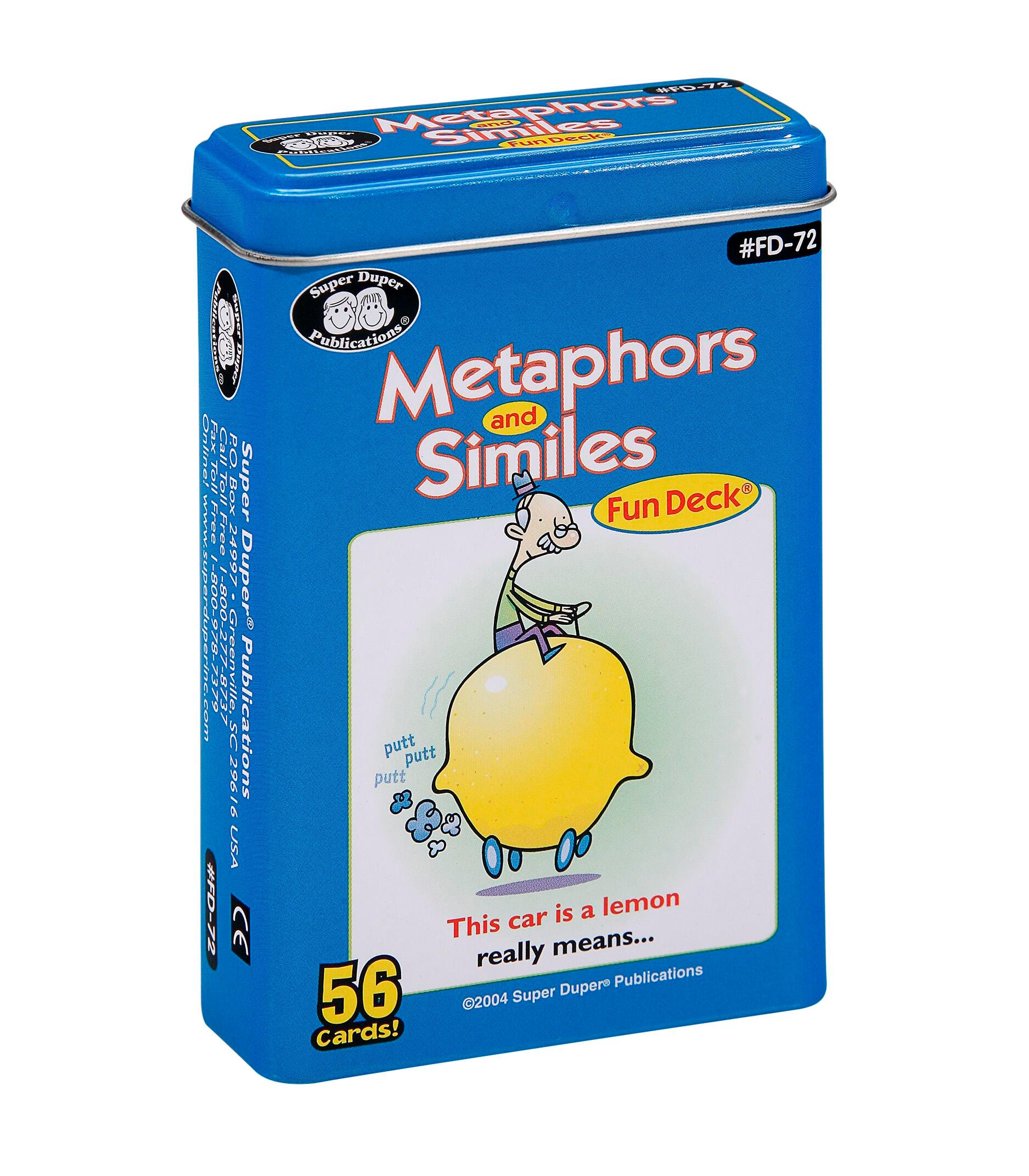 Super Duper Metaphors & Similes Fun Deck, Item Number 2092675