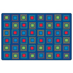 Carpets for Kids Premium Primary Squares Carpet, Rectangle 4002331