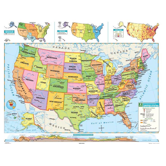Nystrom Intermediate U.S. Map