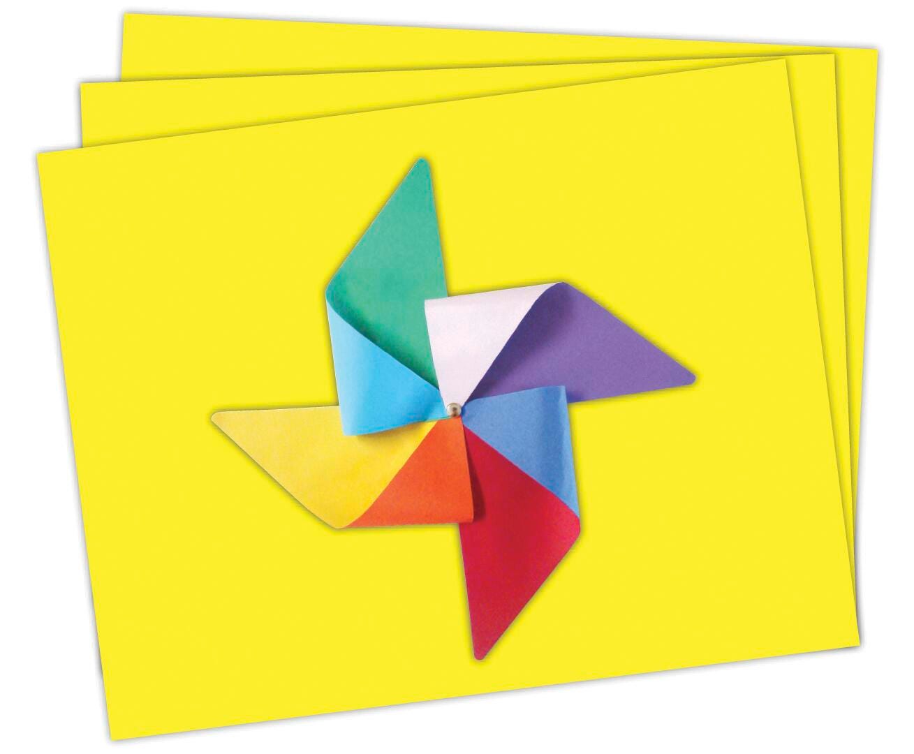 School Smart Railroad Board, 22 x 28 Inches, 4-Ply, Lemon Yellow, Pack of 25 1485738