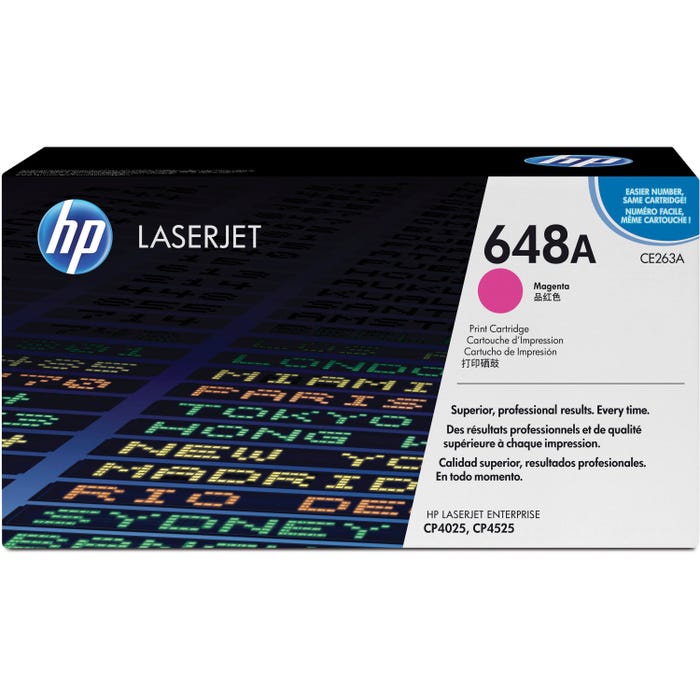 HP 648A Ink Cartridge, CE263A, Magenta