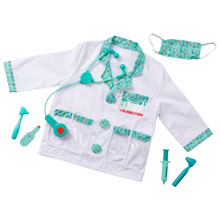 Melissa & Doug Doctor Role Play Clothing Set, 7 Pieces