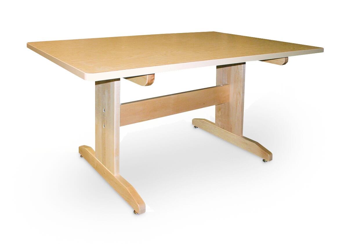 Hann Manufacturing Straight-Leg Laminate Art Table, 60 x 42 x 30 Inches