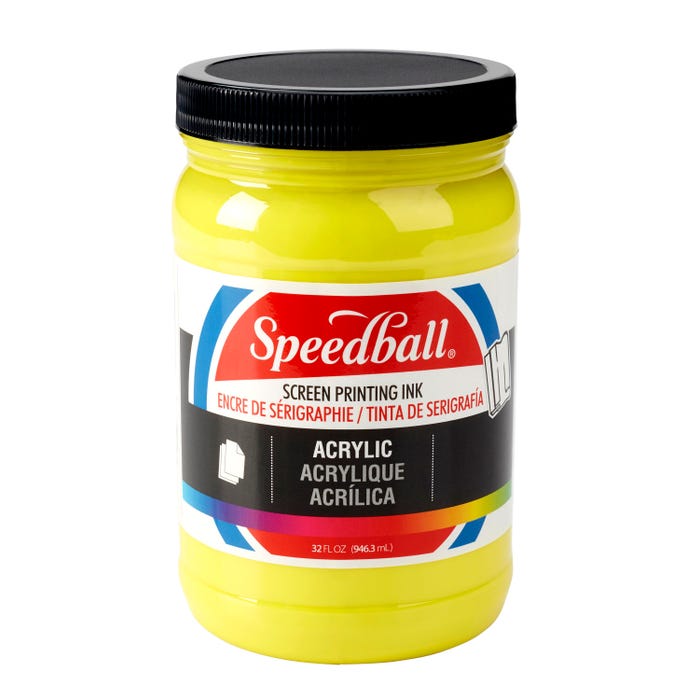 Speedball Permanent Acrylic Screen Printing Ink, Quart, Yellow