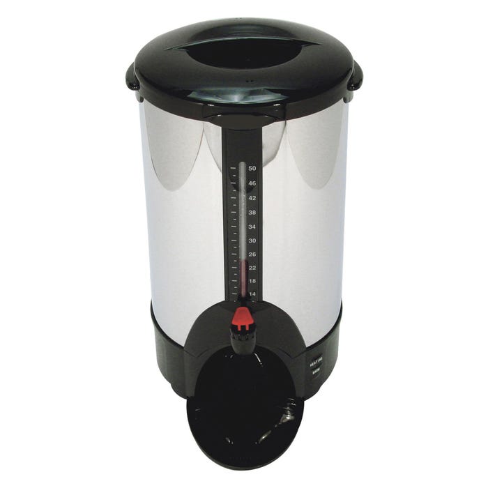 CoffeePro Percolating Urn/Coffee Maker, 50 Cup, Stainless Steel